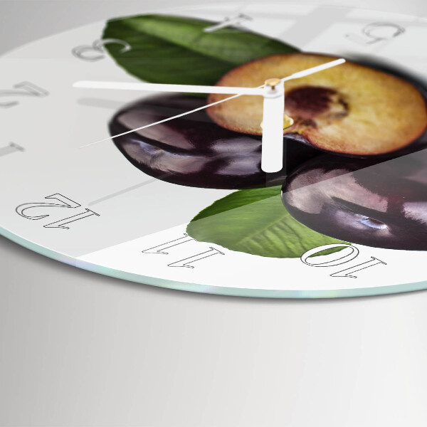 Round wall clock Plums