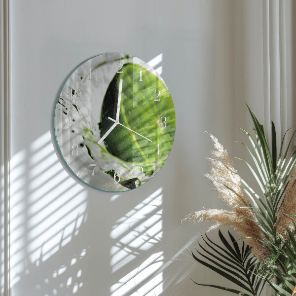 Round wall clock Calcium carbonate
