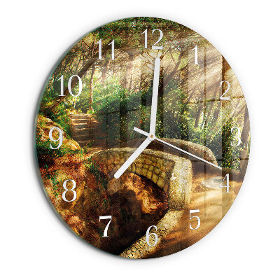 Round wall clock Forest Bridge