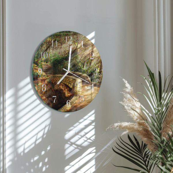 Round wall clock Forest Bridge