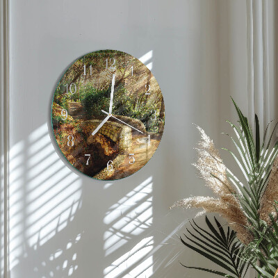 Round wall clock Forest Bridge