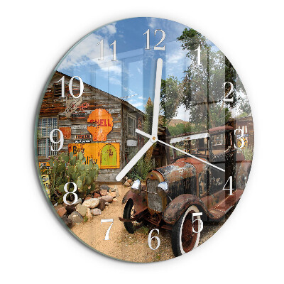 Round wall clock Old Car