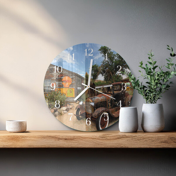 Round wall clock Old Car