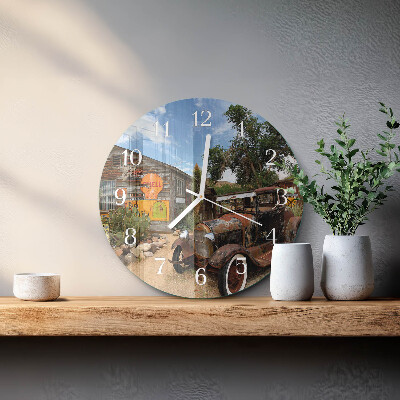 Round wall clock Old Car
