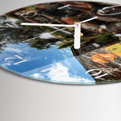 Round wall clock Old Car