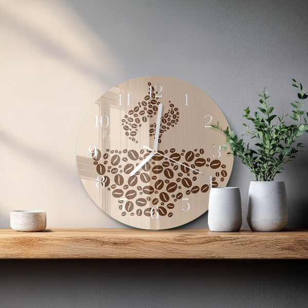 Round wall clock Coffee