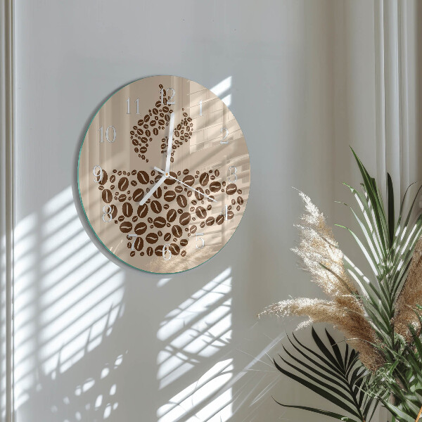 Round wall clock Coffee