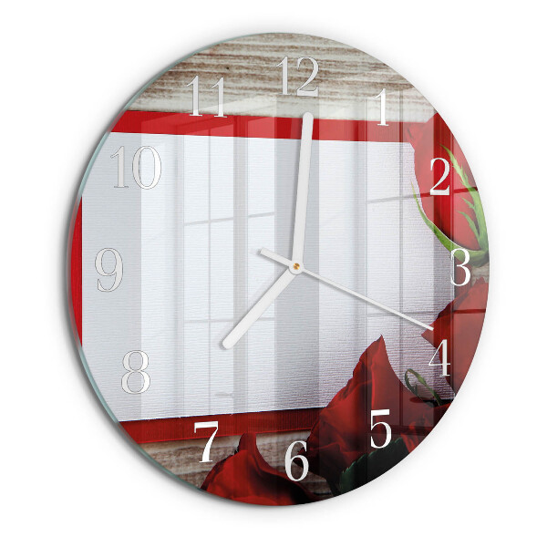 Round wall clock Roses