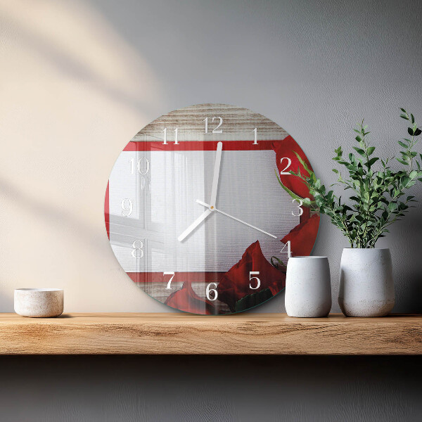 Round wall clock Roses