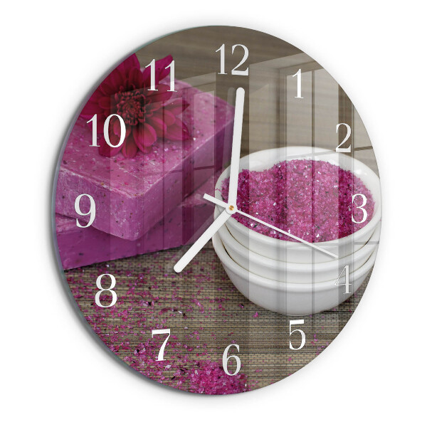 Round wall clock Flower