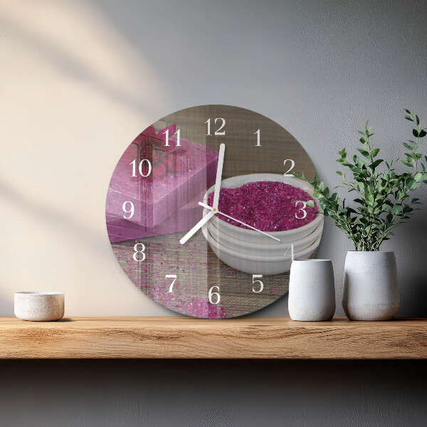Round wall clock Flower