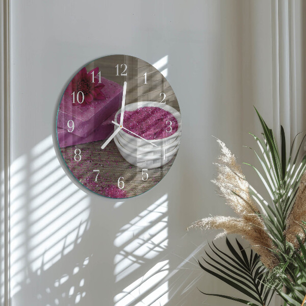 Round wall clock Flower