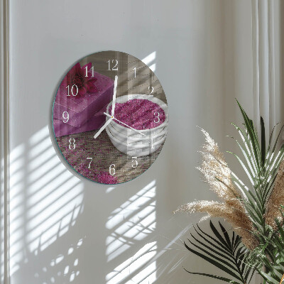 Round wall clock Flower