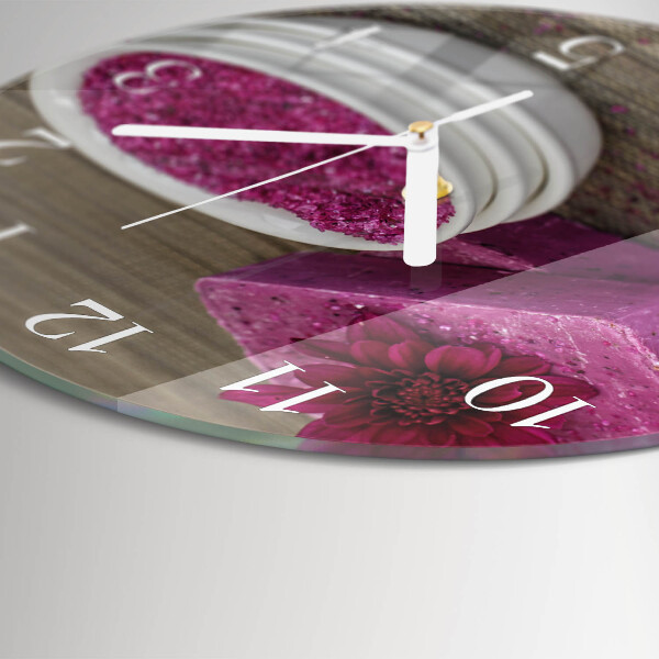 Round wall clock Flower