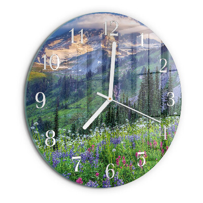 Round wall clock Meadow Mountain