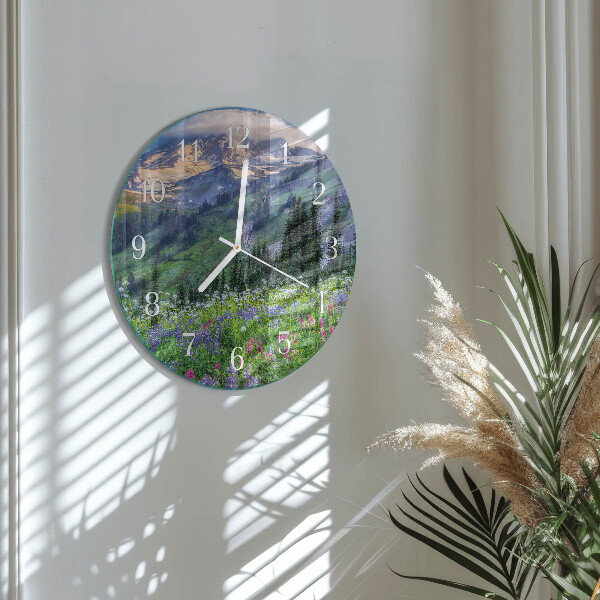 Round wall clock Meadow Mountain