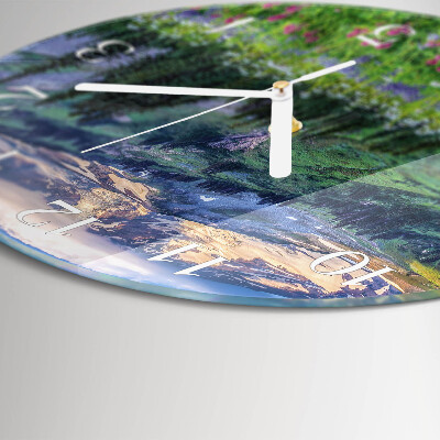Round wall clock Meadow Mountain