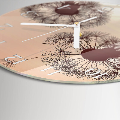 Round wall clock Dandelion