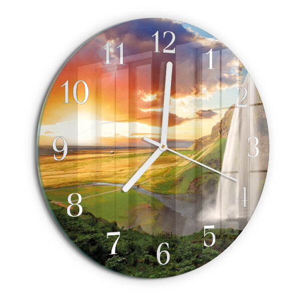 Round wall clock Waterfall