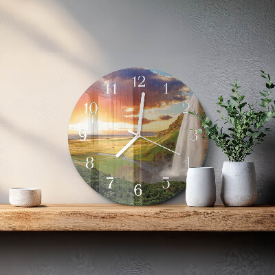 Round wall clock Waterfall