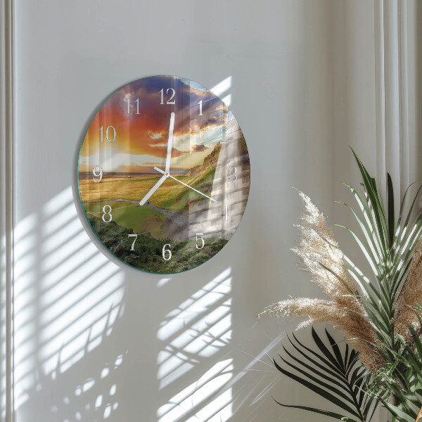 Round wall clock Waterfall