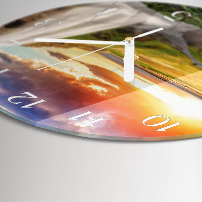 Round wall clock Waterfall