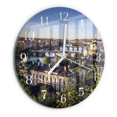 Round wall clock Prague