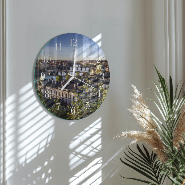 Round wall clock Prague