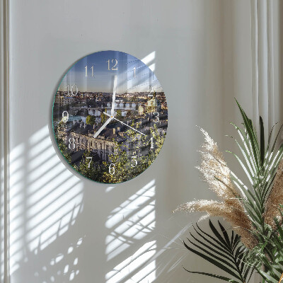 Round wall clock Prague