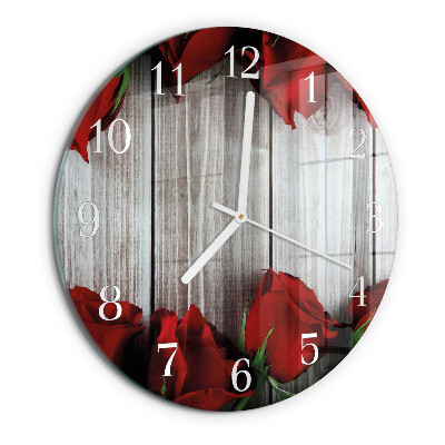 Round wall clock Rose Tablets