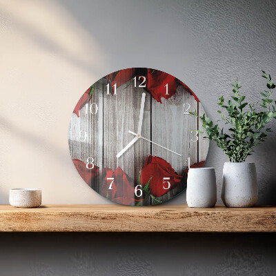 Round wall clock Rose Tablets