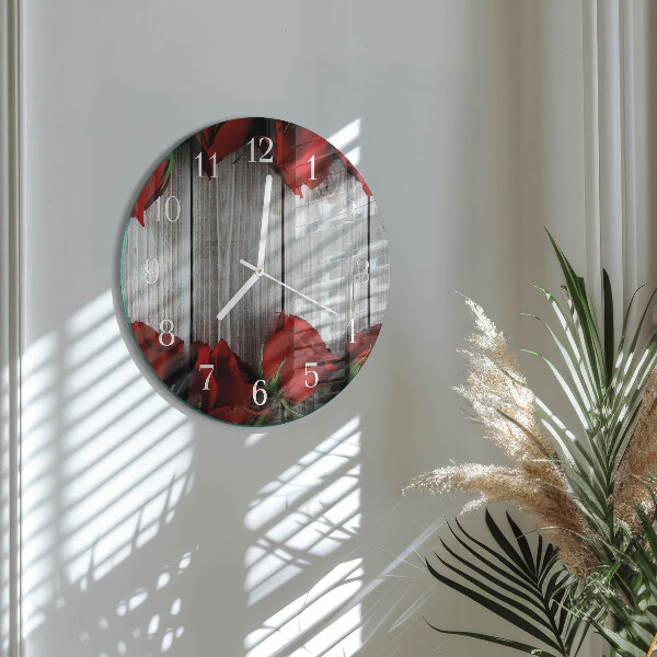 Round wall clock Rose Tablets