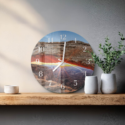Round wall clock Grand Canyon