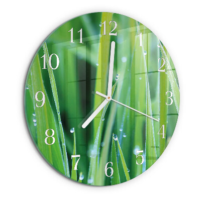 Round wall clock Grass