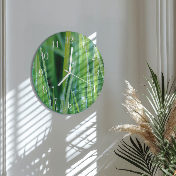 Round wall clock Grass