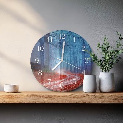 Round wall clock Forest Path
