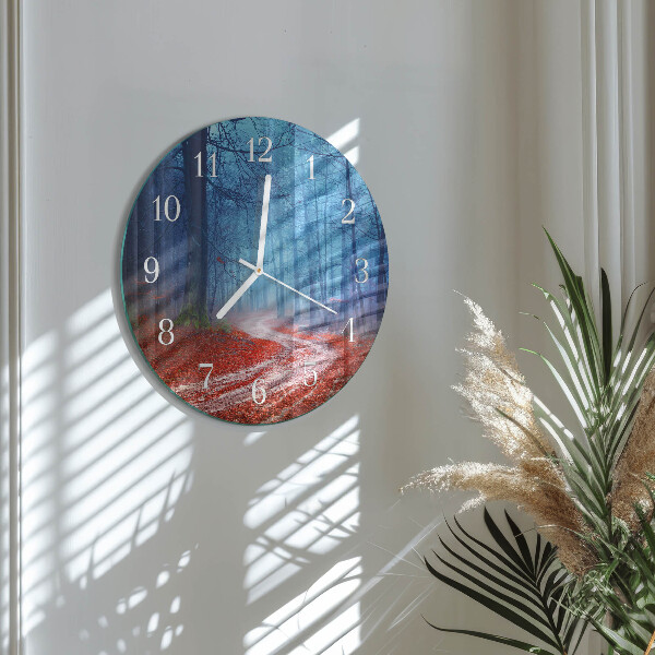 Round wall clock Forest Path