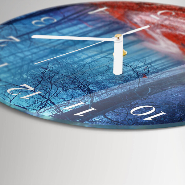 Round wall clock Forest Path