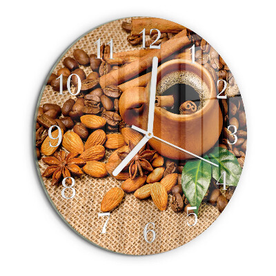 Round wall clock Cinnamon Almonds