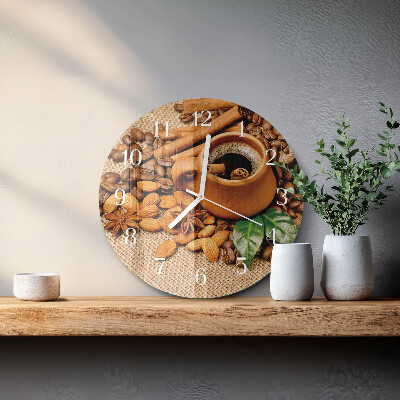 Round wall clock Cinnamon Almonds