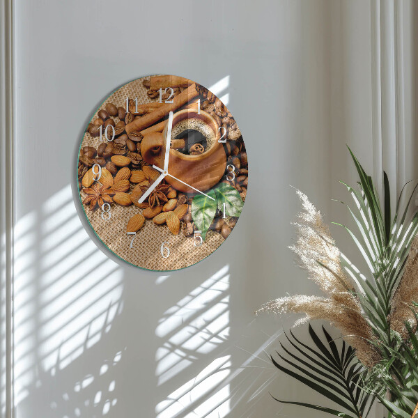 Round wall clock Cinnamon Almonds