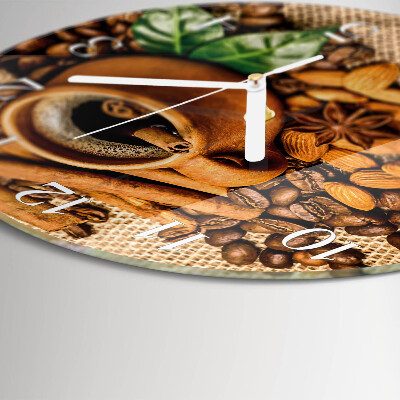 Round wall clock Cinnamon Almonds