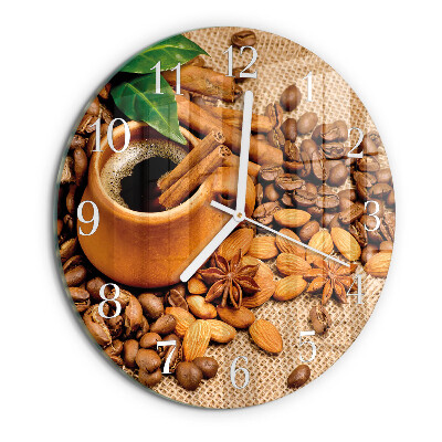 Round wall clock Cinnamon Almonds
