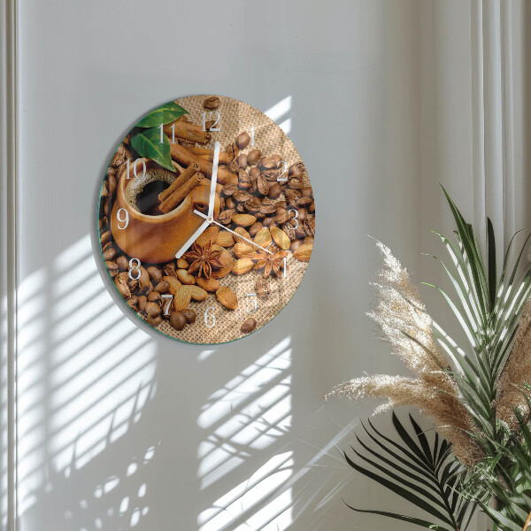 Round wall clock Cinnamon Almonds