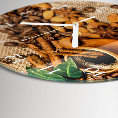 Round wall clock Cinnamon Almonds