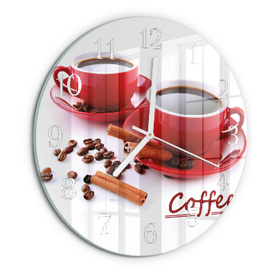 Round wall clock Cup of Coffee