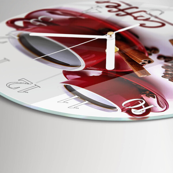 Round wall clock Cup of Coffee