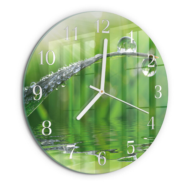 Round wall clock Dew Drops