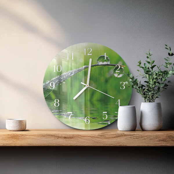 Round wall clock Dew Drops