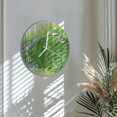 Round wall clock Dew Drops
